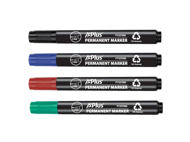 Märkpenna A PLUS eco rund 1-3mm 4/fp