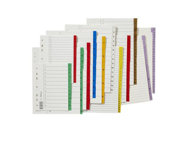 Pappregister BRIGHTOFF. 1-10 blå 10/fp