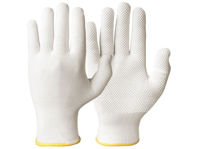 Textilhandske 0483 noppor vit 10