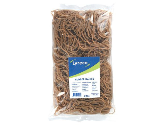 Gummiband LYRECO 90x1,5mm 500g 1250/fp