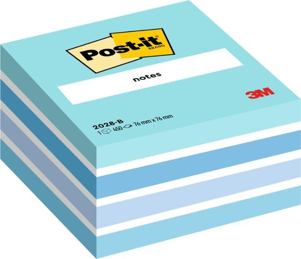 Notes POST-IT kub 76x76mm blå/vit