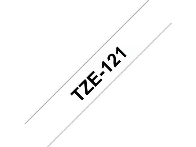 Tape BROTHER TZE121 9mm svart på klar