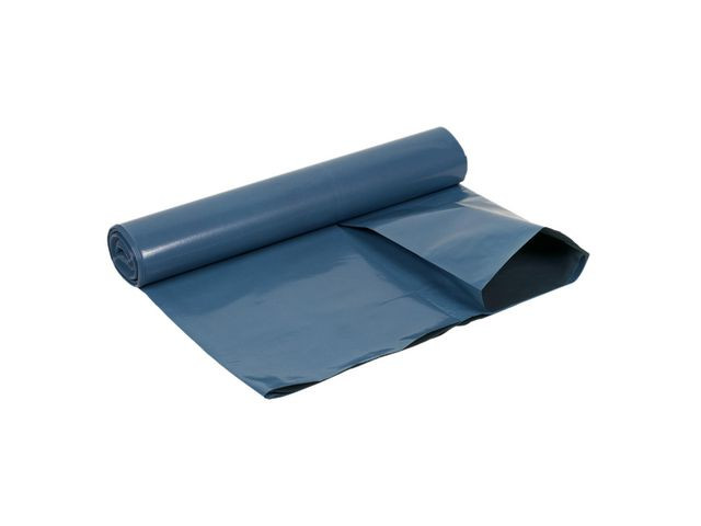 Plastsäck COEX 160L 55my blå/sv 10/rl