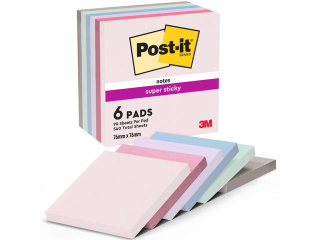 Notes POST-IT SS Soulful 76x76 6/fp
