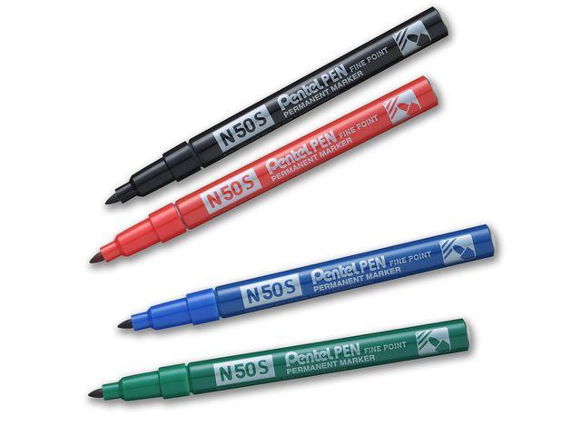 Märkpenna perm. PENTEL N50S rund blå