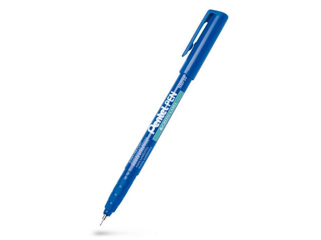 Märkpenna perm. PENTEL super fine blå
