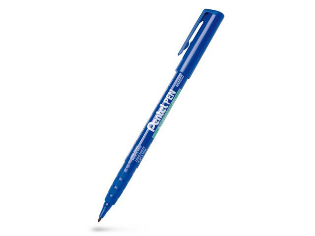 Märkpenna perm. PENTEL fine blå