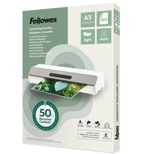 Laminat FELLOWES A3 75-80mic matt 100/fp