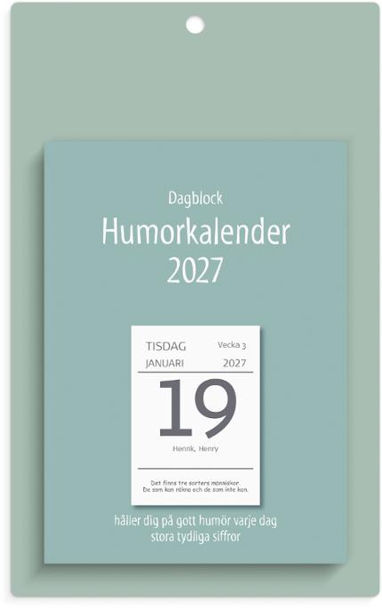 Väggplån med dagblock Humor 2027