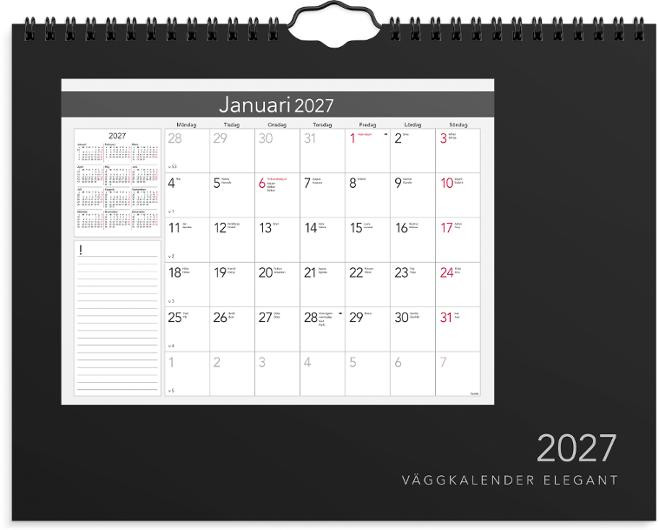 Väggkalender Elegant 2027