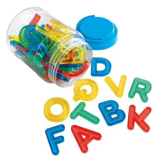Transparenta bokstäver i burk 52 delar