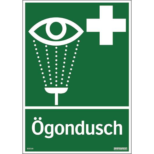 Skylt Ögondusch 297x105mm