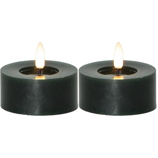 Värmeljus STAR T LED 7x5,5cm grön 2/fp