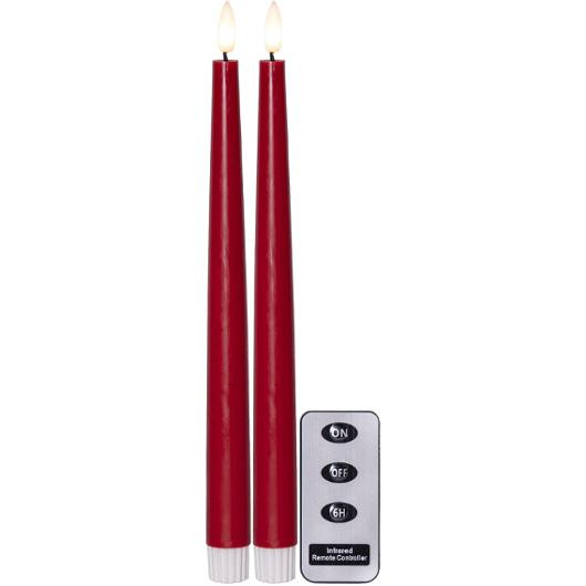 Antikljus STAR T LED 28cm röd 2/fp