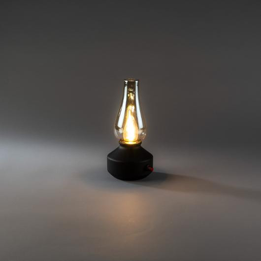 Lykta metall LED 24,5cm svart