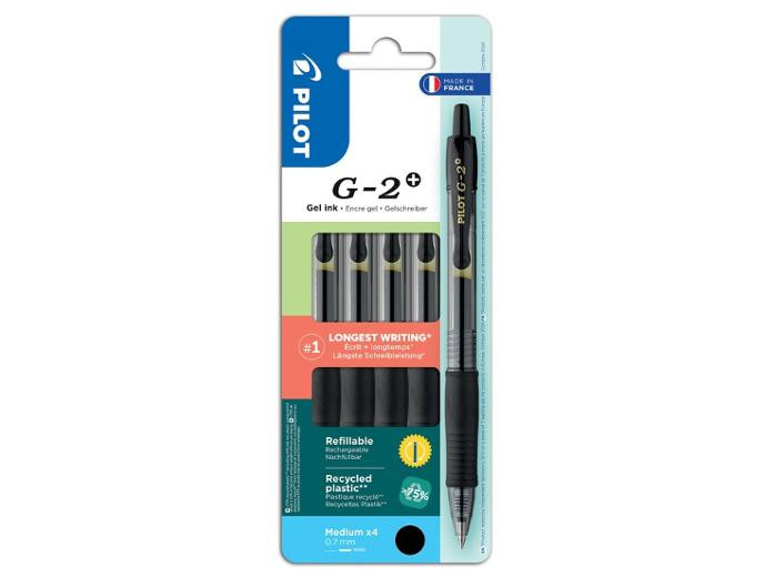 Gelpenna PILOT G2 Plus 0,7 svart 4/fp