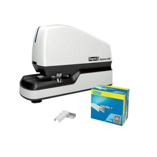 Elhäftare RAPID Optima 60E vit/svart