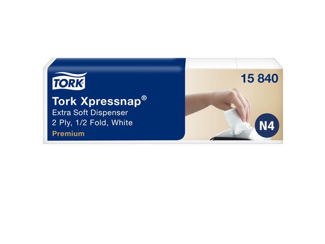 Servett TORK Pre N4 2-lags vit 500/fp