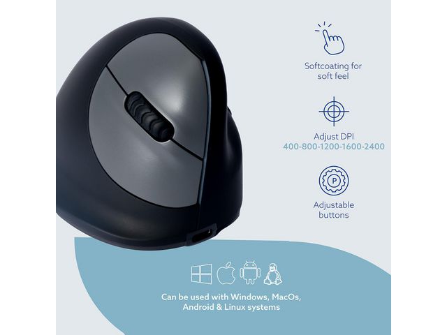 Mus Ergonomisk R-GO trådlös höger M