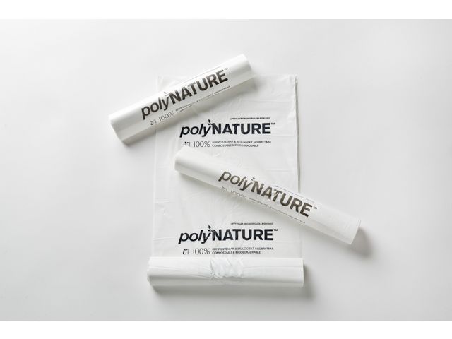Insatspåse POLYNATURE 30L 15my vit 25/rl