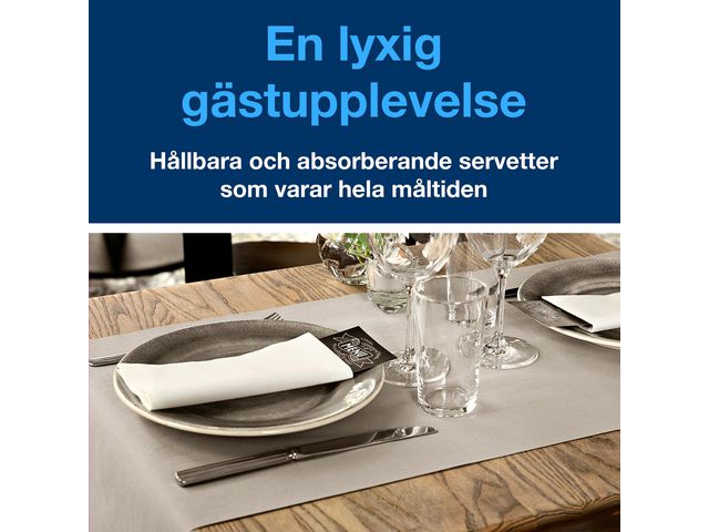 Servett TORK LinStyle Middag vit 50/fp