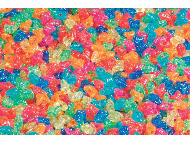 Pärlmix fjärilar transp. 500g 2600/fp