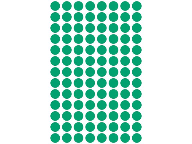 Färgkodningsprick AVERY Ø8mm grön 416/fp