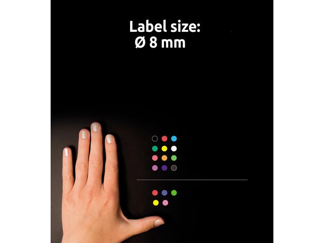 Färgkodningsprick AVERY Ø8mm grön 416/fp