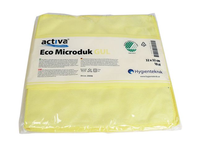 Microfiberduk ACTIVA Eco 32x32cm gul