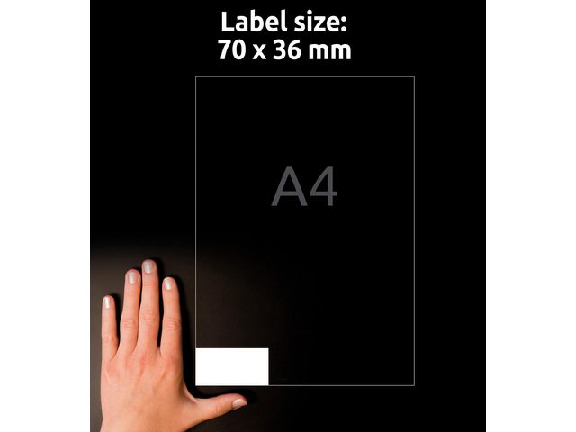 Etikett AVERY 70x36mm 2400/fp