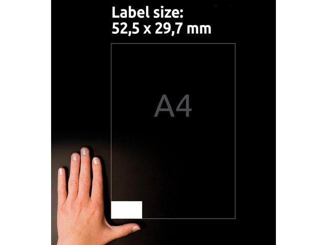 Etikett AVERY 52,5x29,7mm 4000/fp