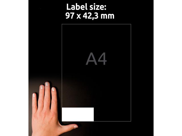Etikett AVERY 97x42,3mm 1200/fp
