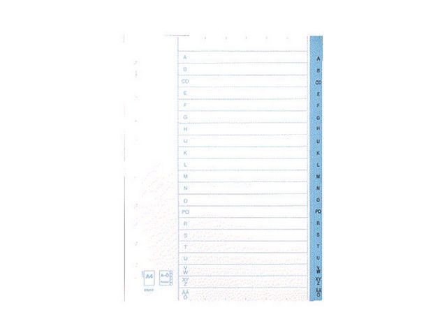 Pappersregister A4 A-Ö 10/fp