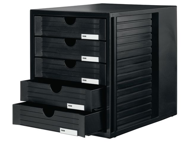 Blankettbox HAN 5 lådor svart
