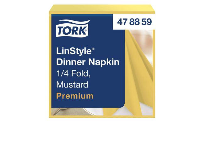 Servett TORK LinStyle Middag gul 50/fp
