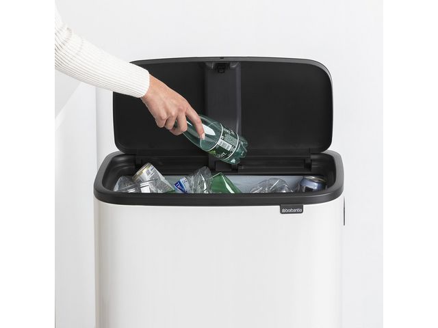 Papperskorg BRABANTIA Bo Touch 60L vit