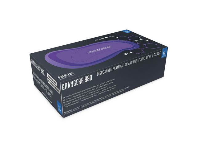 Nitrilhandske 980 indigo S 50/fp