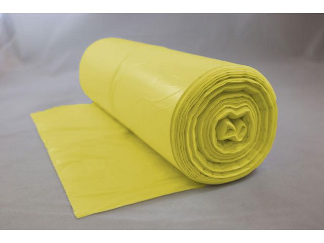 Plastsäck Riskavfall 125L 70my gul 10/rl