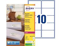 Etikett AVERY återv. 99,1x57mm 1000/fp