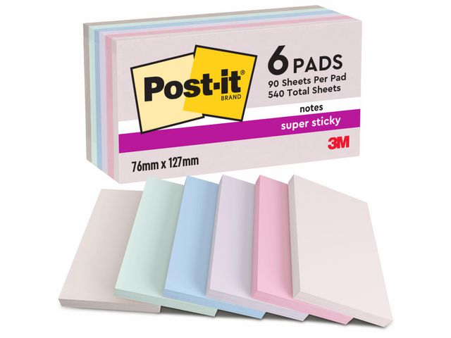 Notes POST-IT SS Soulful 76x127 6/fp