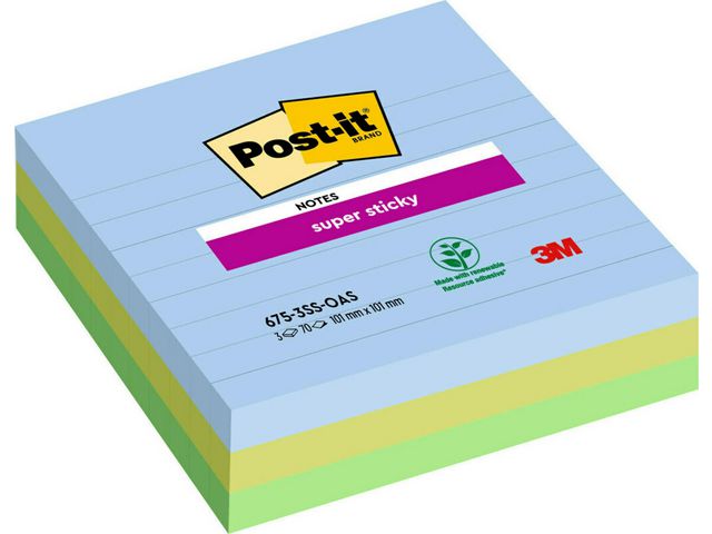 Notes POST-IT SS Oasis 101x101 3/fp