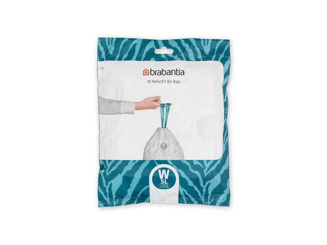 Insatspåse W BRABANTIA 5L vit 40/fp
