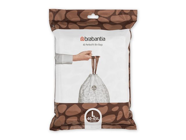 Insatspåse L BRABANTIA 40-45L vit 40/fp