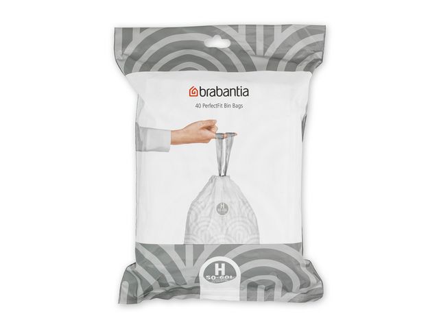 Insatspåse H BRABANTIA 50-60L vit 40/fp