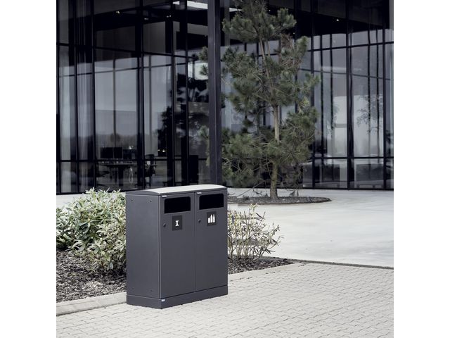 Avfallshantering BICA 2x100L grå