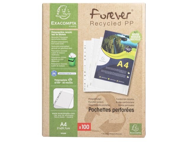 Plastficka EXACOMPTA A4 0,06mm präglad