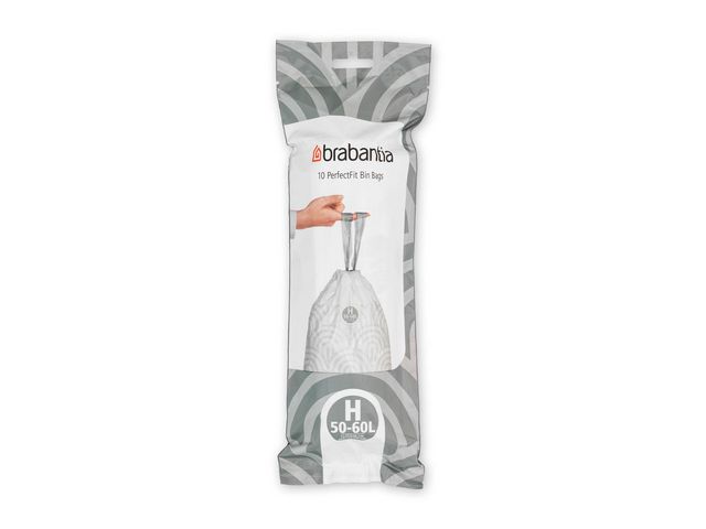 Insatspåse H BRABANTIA 50-60L vit 10/rl