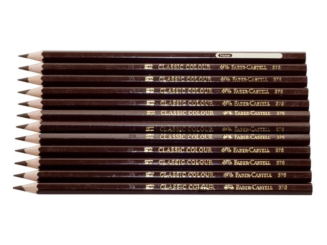 Färgpenna FABER-CASTELL brun 12/fp