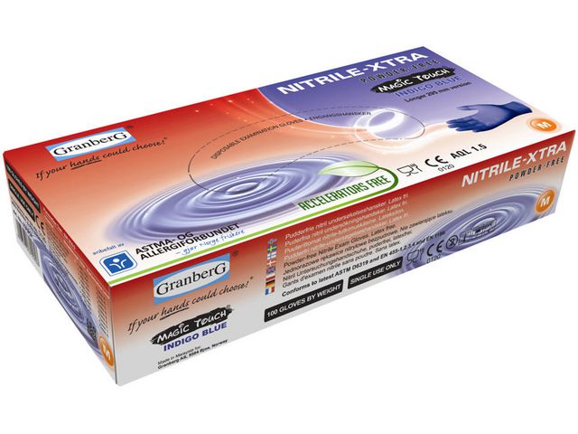 Nitrilhandske 615 indigo L 100/fp