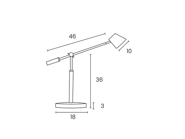 Skrivbordslampa UNILUX Vicky Led svart